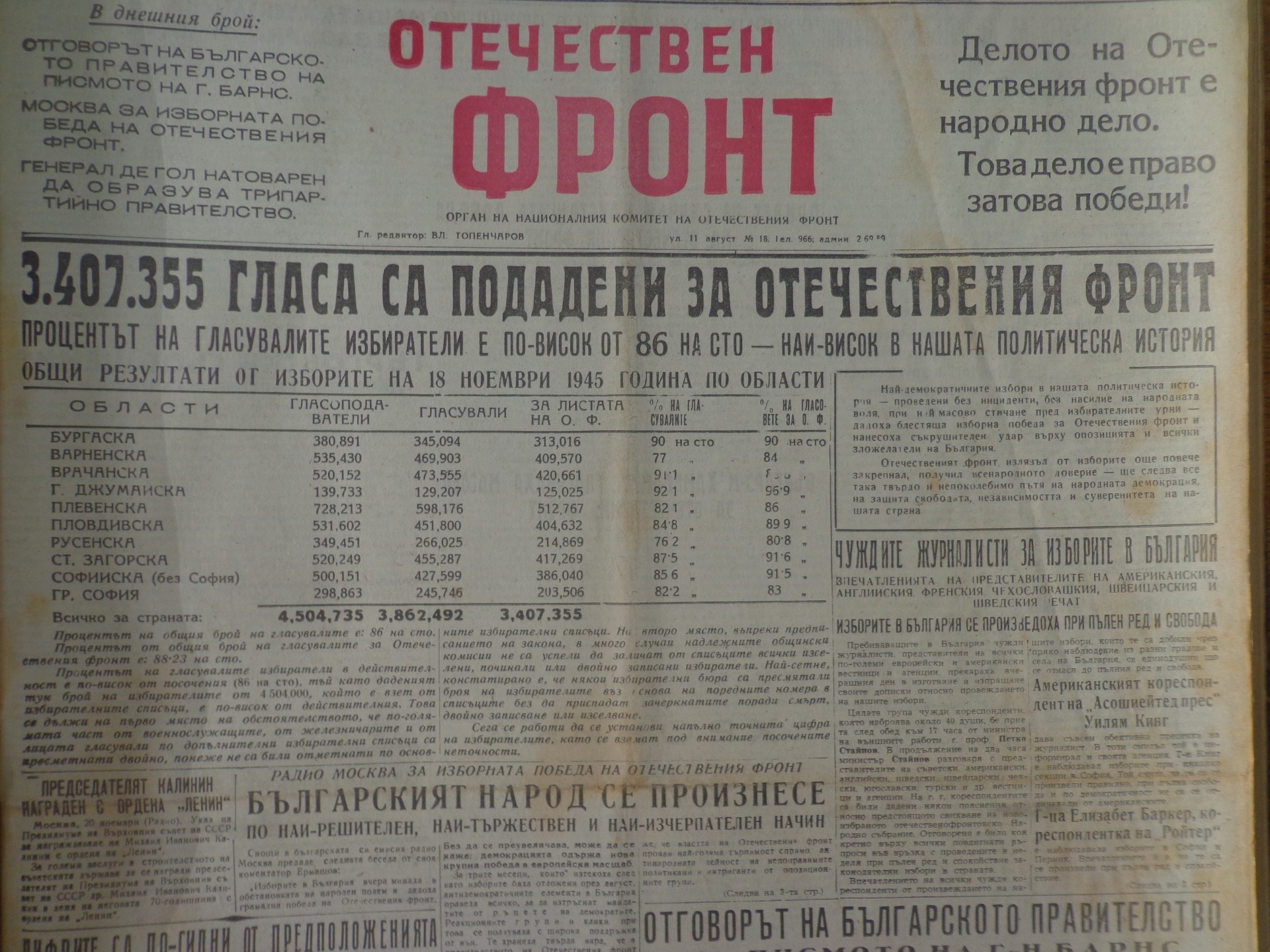 Отечественият фронт	Втора част